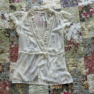 Converse One Star Beautiful off white Sheer Top